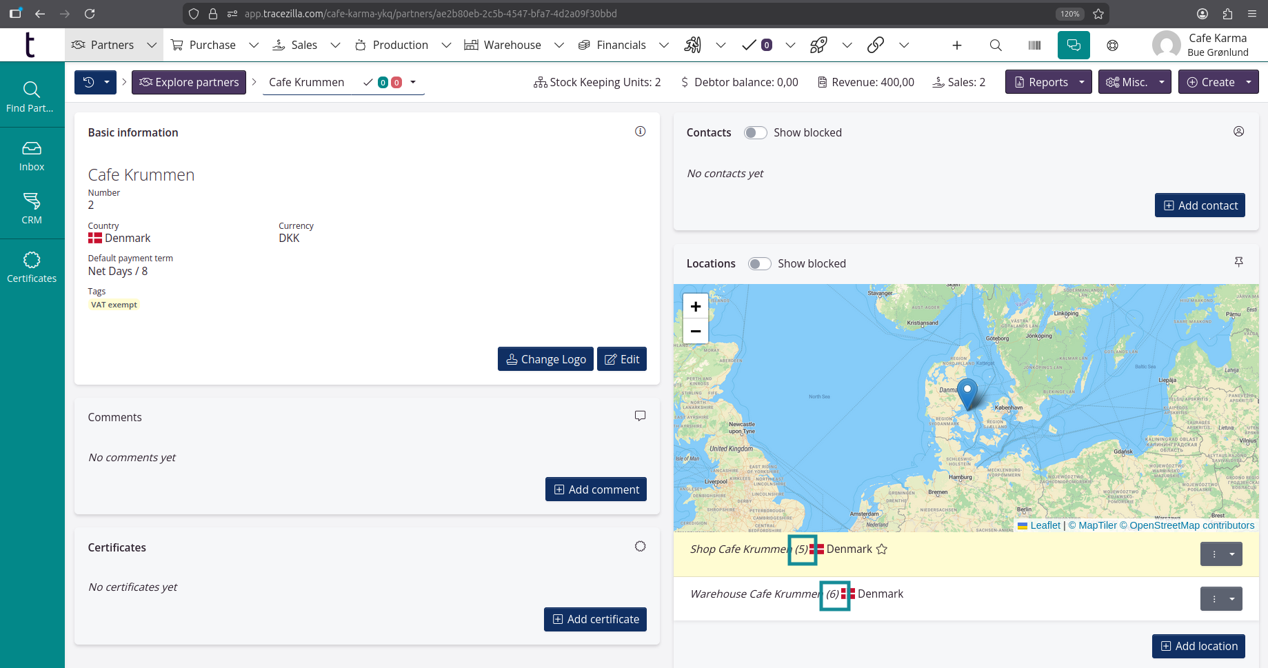 location_num placement in tracezilla's application
