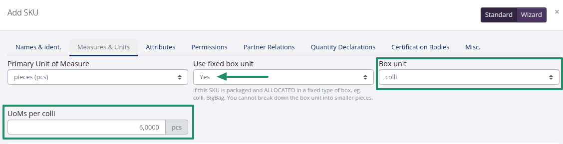 Use Fixed Box Unit