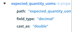 Expected quantity uoms